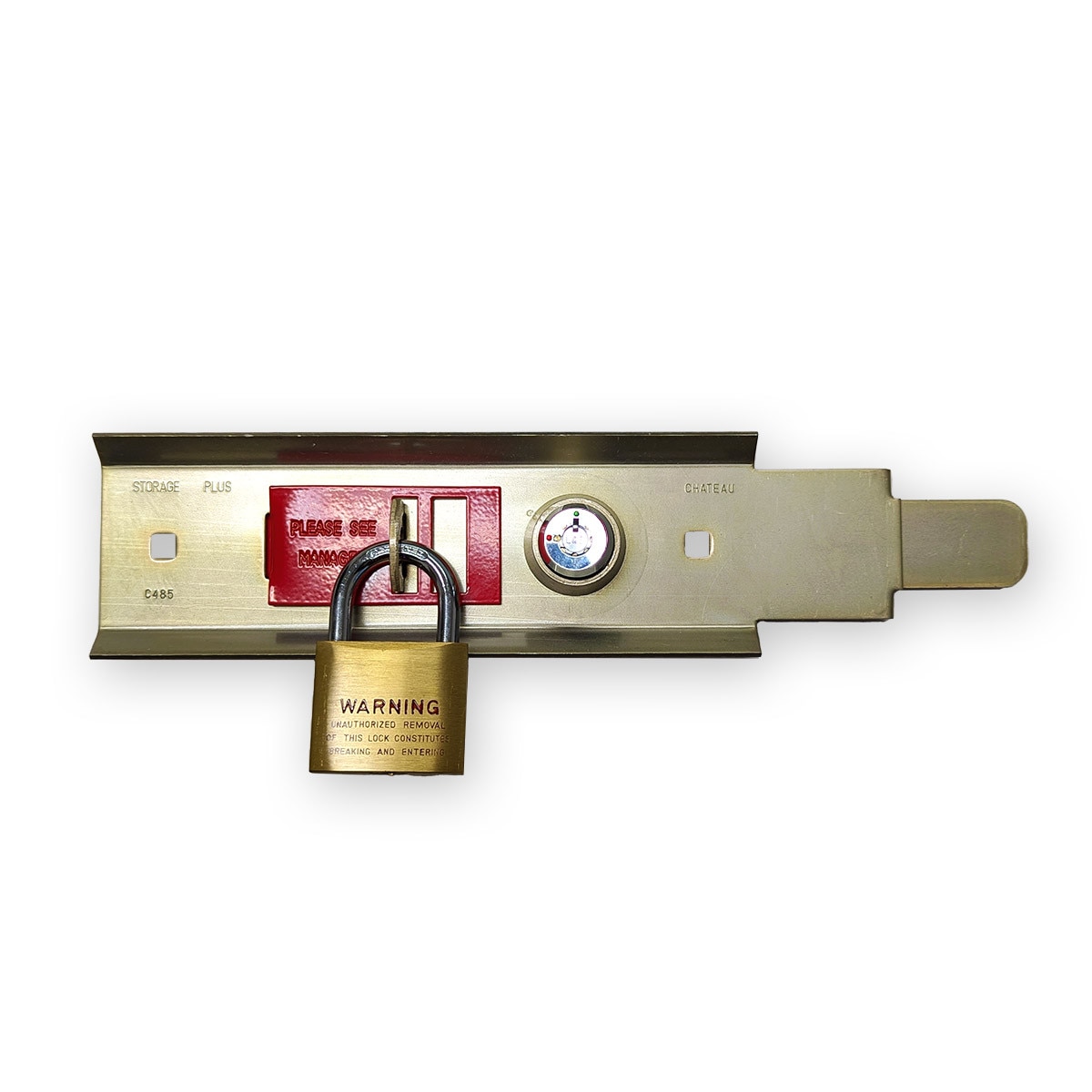 overlock plate shown with lock